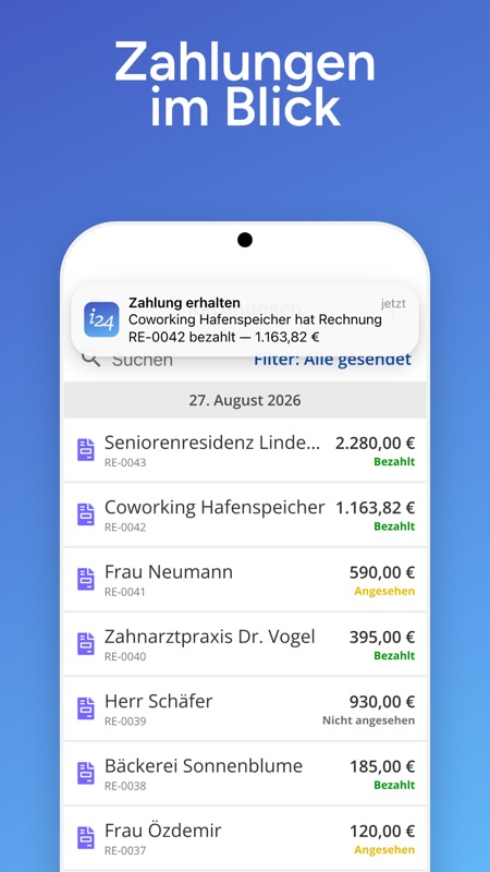 Zahlungen im Blick