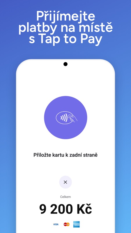 Přijímejte platby na místě s Tap to Pay