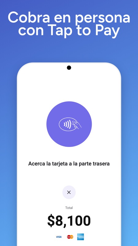 Cobra en persona con Tap to Pay