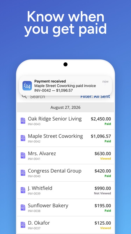 Know when you get paid