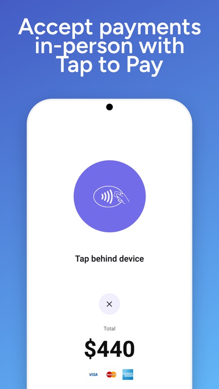 Accept payments in-person with Tap to Pay