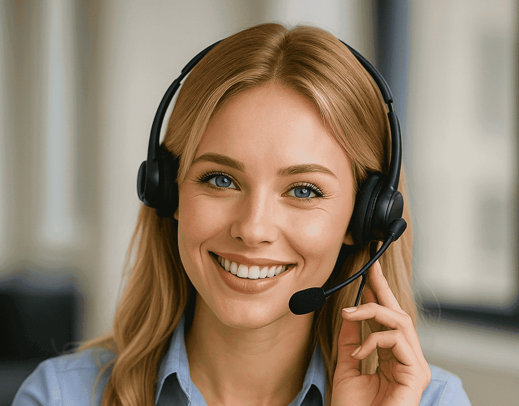 Invoice24 customer support specialist helping a small business owner