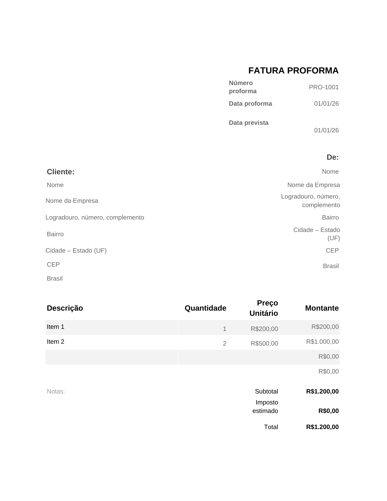 Fatura proforma Fatura proforma