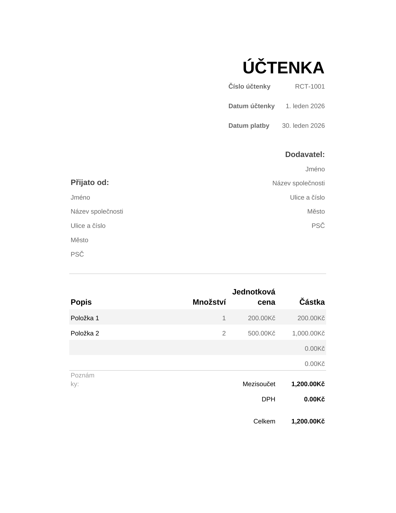 Účtenka ÚČTENKA