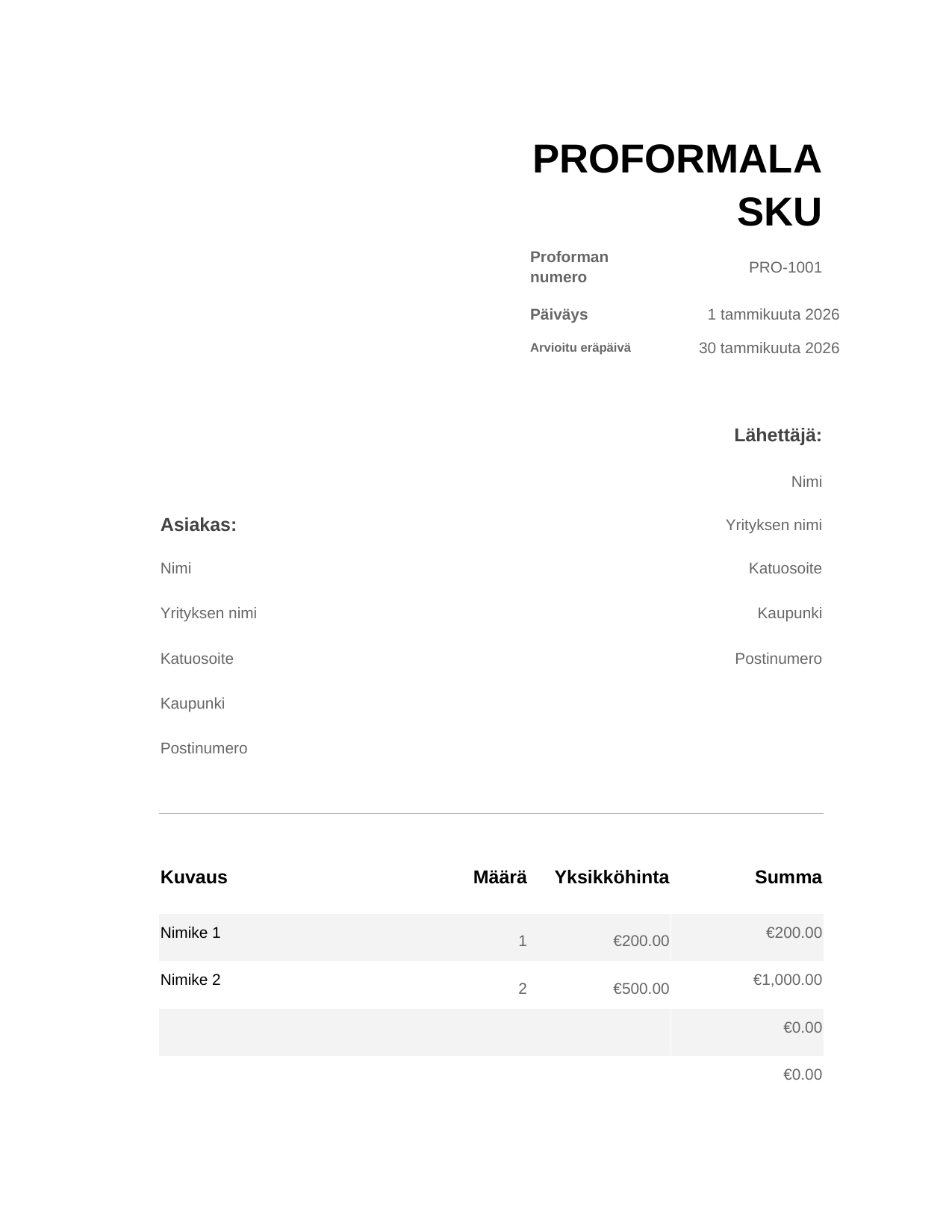 Proformalasku Proformalasku