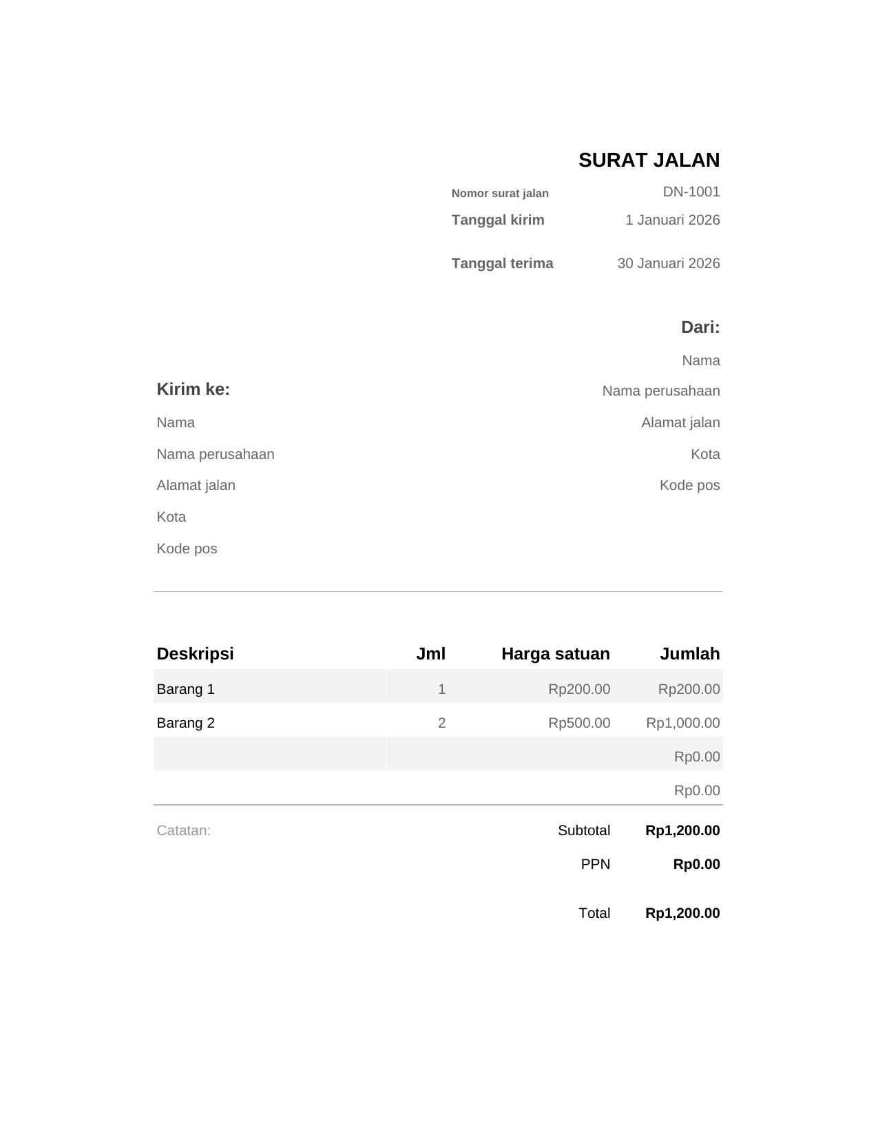 Surat jalan Surat jalan