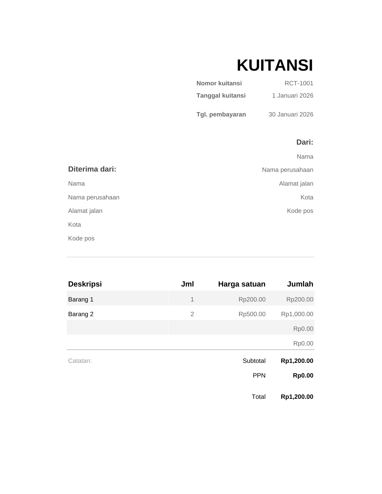 Kuitansi KUITANSI