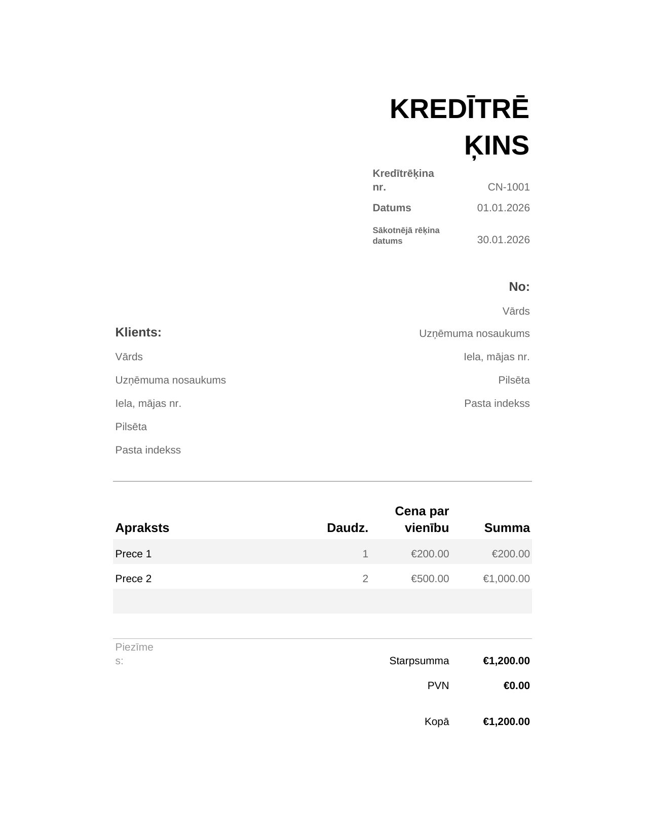 Kredītrēķins Kredītrēķins