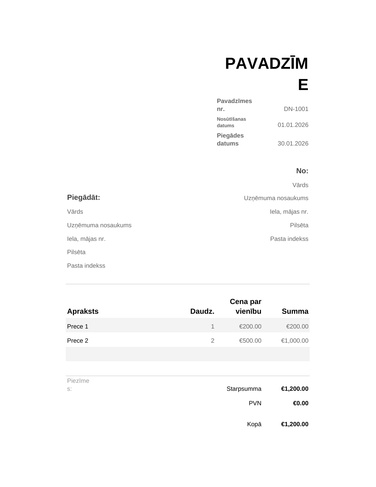 Pavadzīme Pavadzīme