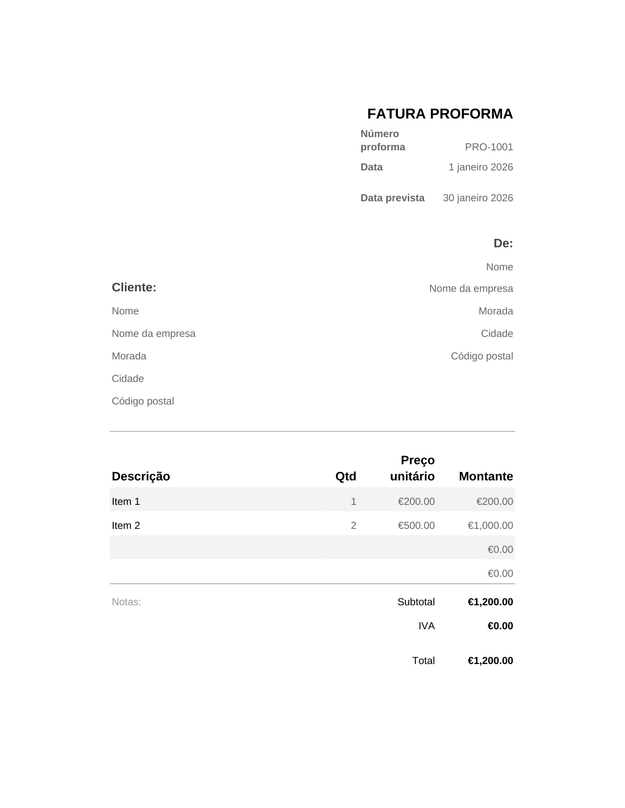 Fatura proforma Fatura proforma